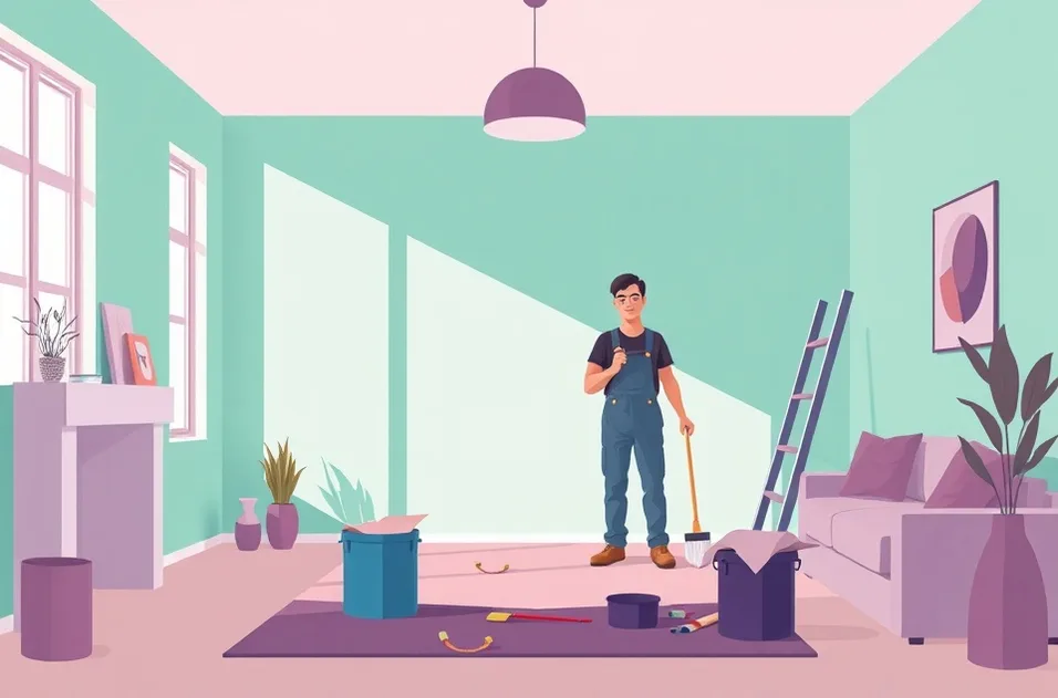 Intérieur rénové après travaux de peinture à Oissel-sur-Seine